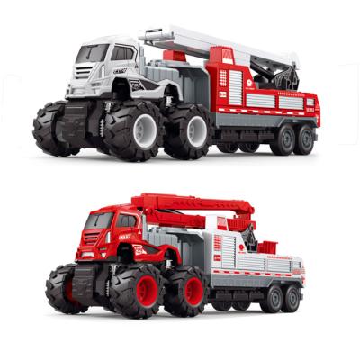 China Hot Selling Inertia Children's Toy Car Construction Vehicles New Off-road Fire Trucks Four-wheel Drive Inertia Toy Ca Off-Road Drive Back for sale