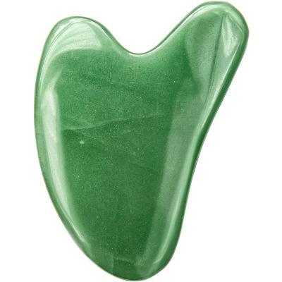 China Comfortable Green Stones and Aventurine Gua Sha Tool Jade Lymphatic Drainage Gua Sha Tool for sale