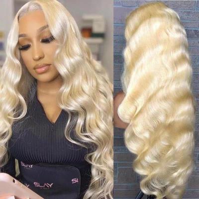 China Other Color 100% Virgin Hair 13*4 Lace Frontal Wig Wholesale 613 10A Grade 180% Density For Black Women for sale