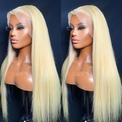 China Other Color 100% Virgin Hair 13*4 Lace Frontal Wig Wholesale 613 10A Grade 210% Density For Black Women for sale