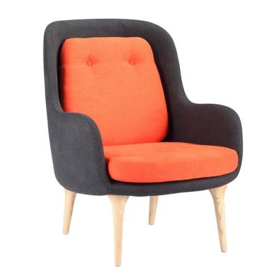 China Nordic Modern Style Living Room Armchair Extended Low Back Fabric Sofa Chair For Living Room for sale