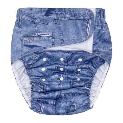 China Plain Weave Cloth Diaper Pants Reusable Unisex Adult Incontinence Diaper Inserts Pocket Cloth Adjustable Adult Diaper for sale