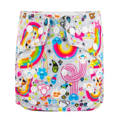 China Printed Baby Cloth Diaper Pocket Cloth Diapers Reusable Cloth Diaper With Insert for sale