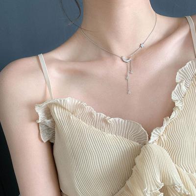 China CLASSIC simple luxury Korean version personality clavicle chain of star and moon necklace fashionable female pendant niche for sale