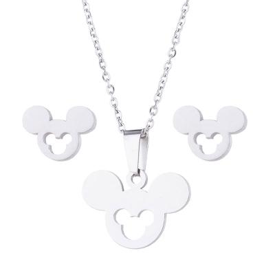 China CLASSIC hollow Mickey head jewelry stainless steel cartoon earrings jewelry manufacturers wholesale for sale