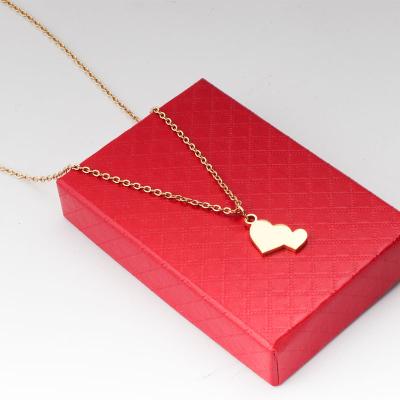 China Environmental Friendly Heart Shape Stainless Steel Necklace Promotion Gift Please Return Forever I Love You To Memorial Stainless Steel Pendants for sale