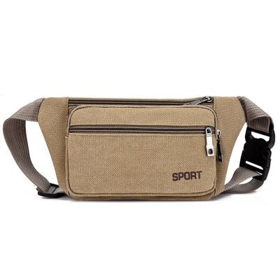 China NATIONAL Factory Custom Hot Sale Sport Waterproof Fabric Zipper Fanny Pack Waist Bag Canvas Mens Waist Bags for sale