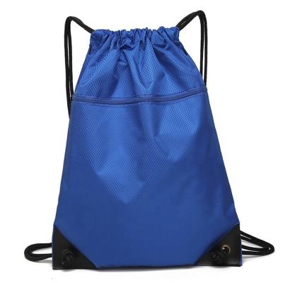 China Waterproof Promotional Carry Bag Custom Reusable String Bag Drawstring Backpack Polyester Drawstring School Bag For Outdoor Use for sale