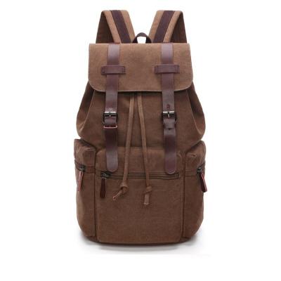 China Wash canvas Hot Sales Large Capacity Backpack Canvas Outdoor Hiking Travel Camping Rucksack Vintage Custom Washed Canvas Backpack for sale