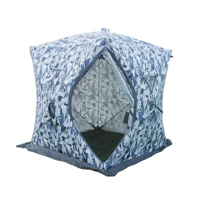 China Camouflage / Field Waterproof Luxury Ice Winter Fishing Tents 5 People Waterproof Tent for sale