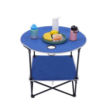 China 2021 New Design Blue Outdoor Folding Picnic Table Dining Tables Lightweight Camping for sale