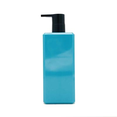 China Square PET Plastic Household Products Bottle 300ml 400ml 500ml Cosmetic Packaging Shampoo Bottle With Unique Design Luxury Pump for sale