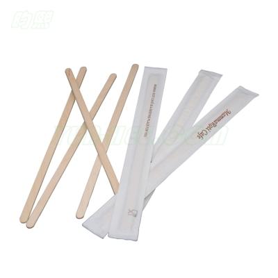 China Sustainable FSC FDA Approved Round End Birch Wood Coffee Stirrer for sale