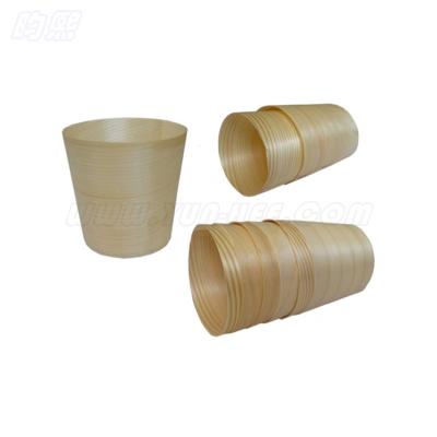 China Sustainable FSC FDA Approved Round Pine Wood Disposable Serving Cup for sale