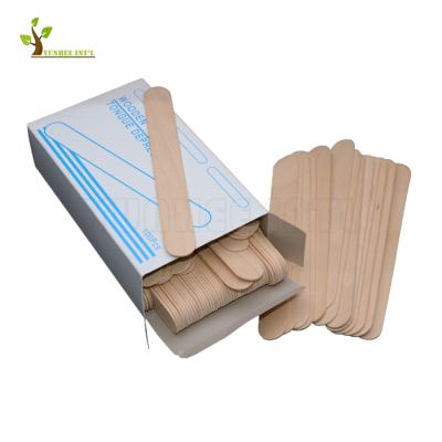 China Wooden FSC Approved Birch Wood Waxing Spatula for sale