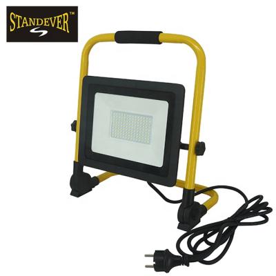 China FOLDABLE RACK Waterproof Portable Led Flood Light 100W Slim SMD Collapsible High Power Led Flood Light for sale