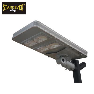 China ROAD outdoor waterproof ip65 100w led smd lamp price list solar street light with solar panel for sale