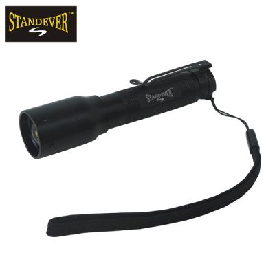 China Camping 1W 80LM AA Adjustable Focus Flashlight Aluminum Led Torch With Lens for sale