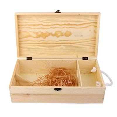 China China Factory Eco - Friendly Double Carrier Wooden Box For Wine Bottle Gift Decoration for sale