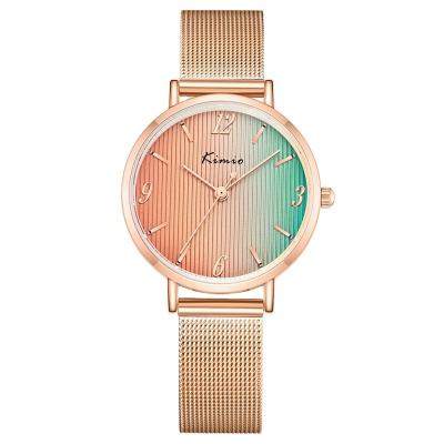 China Simple chain ladies net fashion quartz rainbow gradient VINT INS temperament classic watches for sale