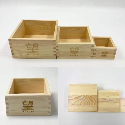 China Handmade Customized Wood Crafts Box Without Lid Cheaper Wooden Gift Packaging Box for sale