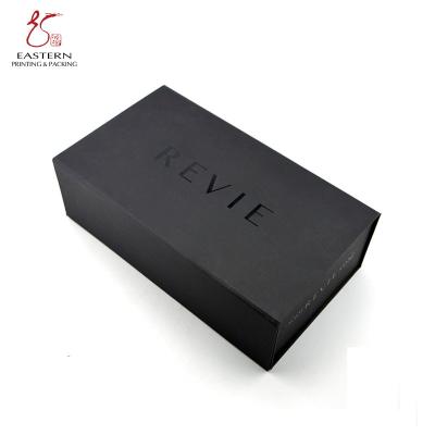 China Recyclable Custom Luxury Black Gift Paper Box Packaging for sale