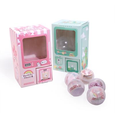 China Recyclable Custom Logo Paper Packaging Small Cute Capsule Toy Vending Machine Balloon Box Top Selling for sale