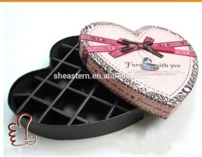 China Handmade Custom Heart Shape Chocolate Packaging Box / Empty Chocolate Gift Box for sale