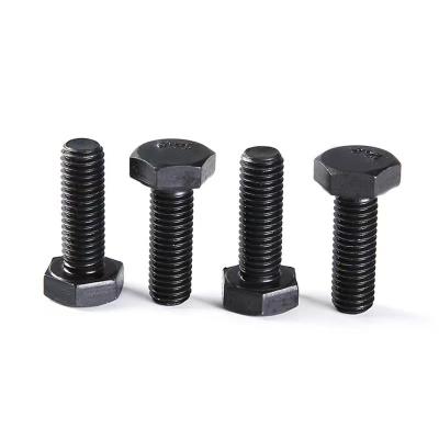 China Building Supply High Strength 8.8 Outer Hex Bolts Blackened Carbon Steel Half Loop Full Loop Hex Bolts for sale