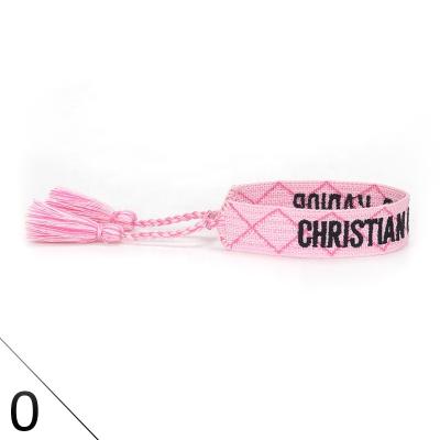 China New Punk Classic Cotton Weaving Bracelet Handmade Bracelet Customized Letter Words Braided Bracelets for sale