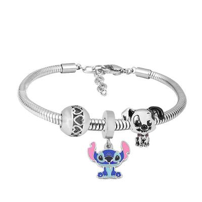 China Cute Stainless Steel Punk Bangles Bracelet DIY Friendship Animals Pattern Bracelet for sale