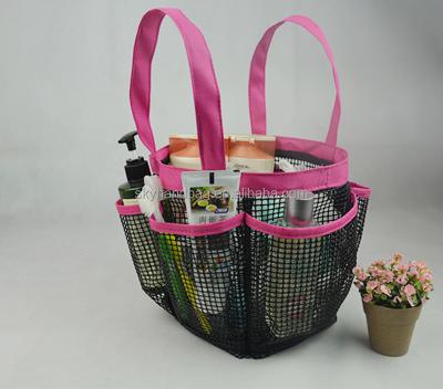 China Durable Mesh Shower Caddy, Quick Dry Shower Tote Bag Oxford Hanging Toiletry and Bath Organizer for Shampoo for sale