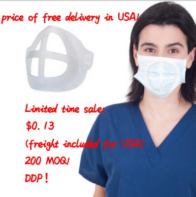 China Free Shipping CAD 3D Maskes Bracket Reusable Inner Frame Support Disposable Face Masking Holder From USA For Comfort Breathing Reusable for sale