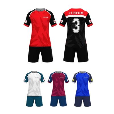 China New 2022 Wholesale Antibacterial Digital Printing Breathable Men Round Collar American Rugby Uniform for sale