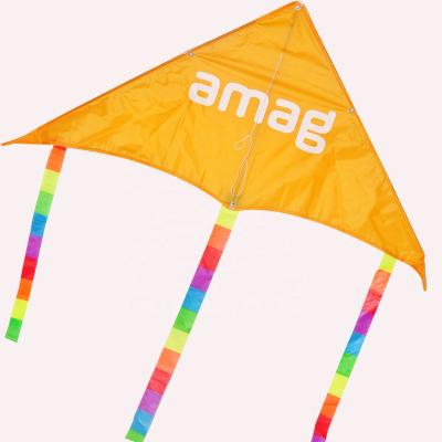 China Entertainment Single Line Sports Weifang Orange Kite Delta Promotional Advertising Kite for sale