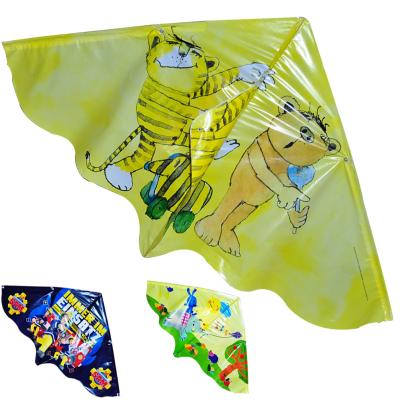 China Weifang kite factory entertainment PE promotional plastic cartoon tiger delta animal kite for sale