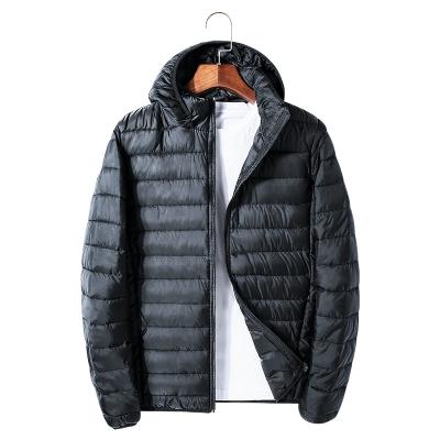 China Regular Men's Winter Light Cotton Down Jacket Hooded Multicolor Breathable Coat Super Warm Clothing Thick Down PufferJacket Male for sale