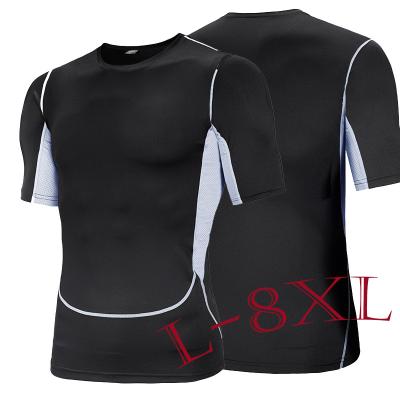 China 2021 Summer New Men's Extra Large Breathable Short-sleeved Quick-drying T-shirt Sports Workout Fashion Frontier Clothes QUICK-DRY for sale