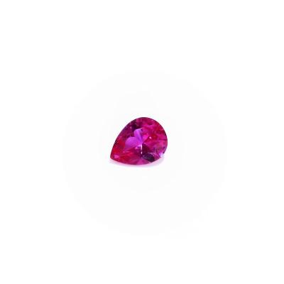 China Color Change Zuanhui Ruby Red 7*9 mm 5# Ruby Synthetic Lab Pear Cut Gems Shape Corundum Beads Gemstones For Making Jewelry for sale