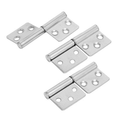 China The hinge pin is fixed in the bottom leaf cabinet drawer door the flag type metal than 3 in. in length articulates the silvery tone for sale