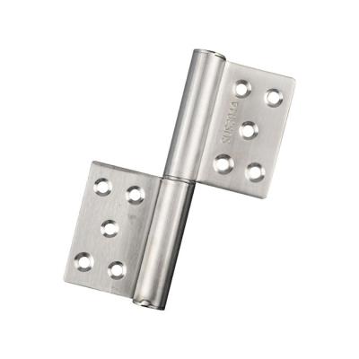 China Hinge pin is set in Silver Tone Window Gate Door Flag Leaf Stainless Steel Bottom Hinge Hinges 5 Inches Long for sale