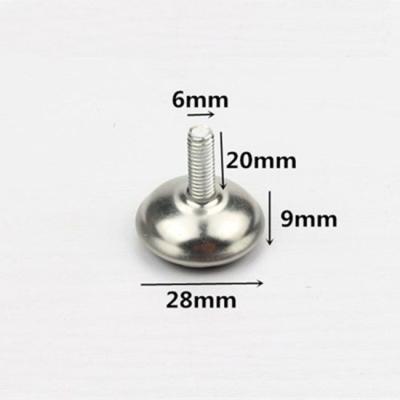 China Easy To Install And Size M6 x28mm Adjustable Rubber Base Thread Leveling Feet Mounts Furniture Sliding Leveling Foot Adjuster for sale