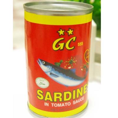 China Canned Canned Sardine Can Tinned Fish In Tomato Sauce 155g for sale