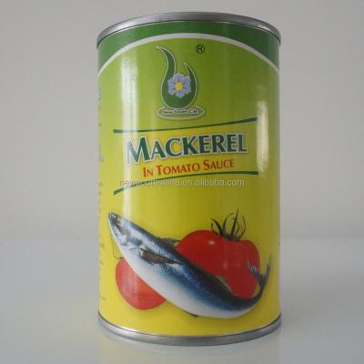 China Wholesale Canned Canned Mackerel Tin Fish In Tomato Sacue 425g for sale