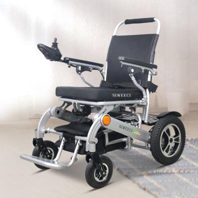 China Outdoor Portable Folding Light Weight Electric Wheelchair Travel Wheelchair For Disabled 850mm*630m*460m for sale