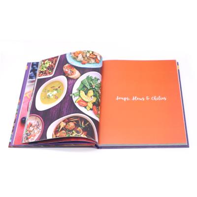 China Fancy High Quality High End Color Promotion Customized Restaurant Hardcover Eco Friendly Cook Book Printing for sale