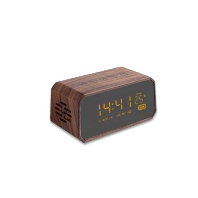 China B11 Portable Wireless Natural Wood Speaker With FM Radio AUX TF Card 3.5mm. in alarm clock and mirror display for sale