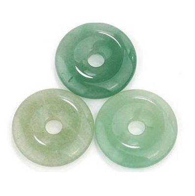 China No hotsale 30mm green jade gemstone wholesale 20-50mm round aventurine donuts for sale