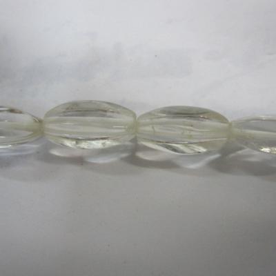 China Natural Jewelry Gemstone Gemstone Rock Crystal Clear Quartz Faceted Barrel Beads for sale