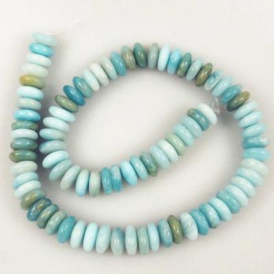 China Other Gemstone Jewelry Natural Amazonite Polished Rondelle Beads for sale